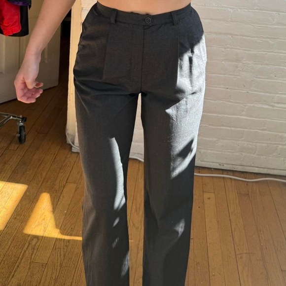 Vintage Y2K Escada Dark Grey Wool Trousers - Picture 5 of 5